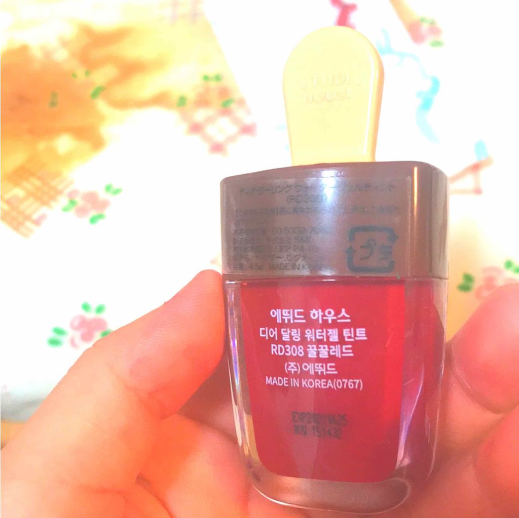 ディアダーリン ウォータージェルティント （アイスティント）/ETUDE/口紅を使ったクチコミ（1枚目）