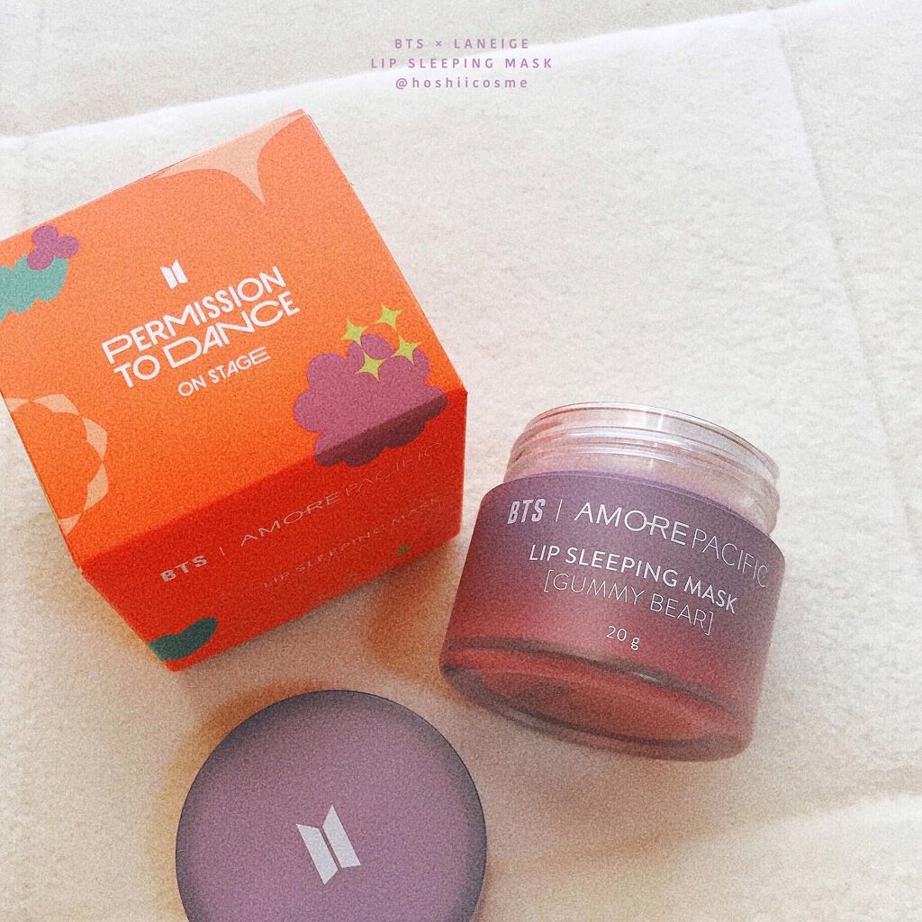 試してみた】BTS | AMOREPACIFIC リップ スリーピングマスク PURPLE