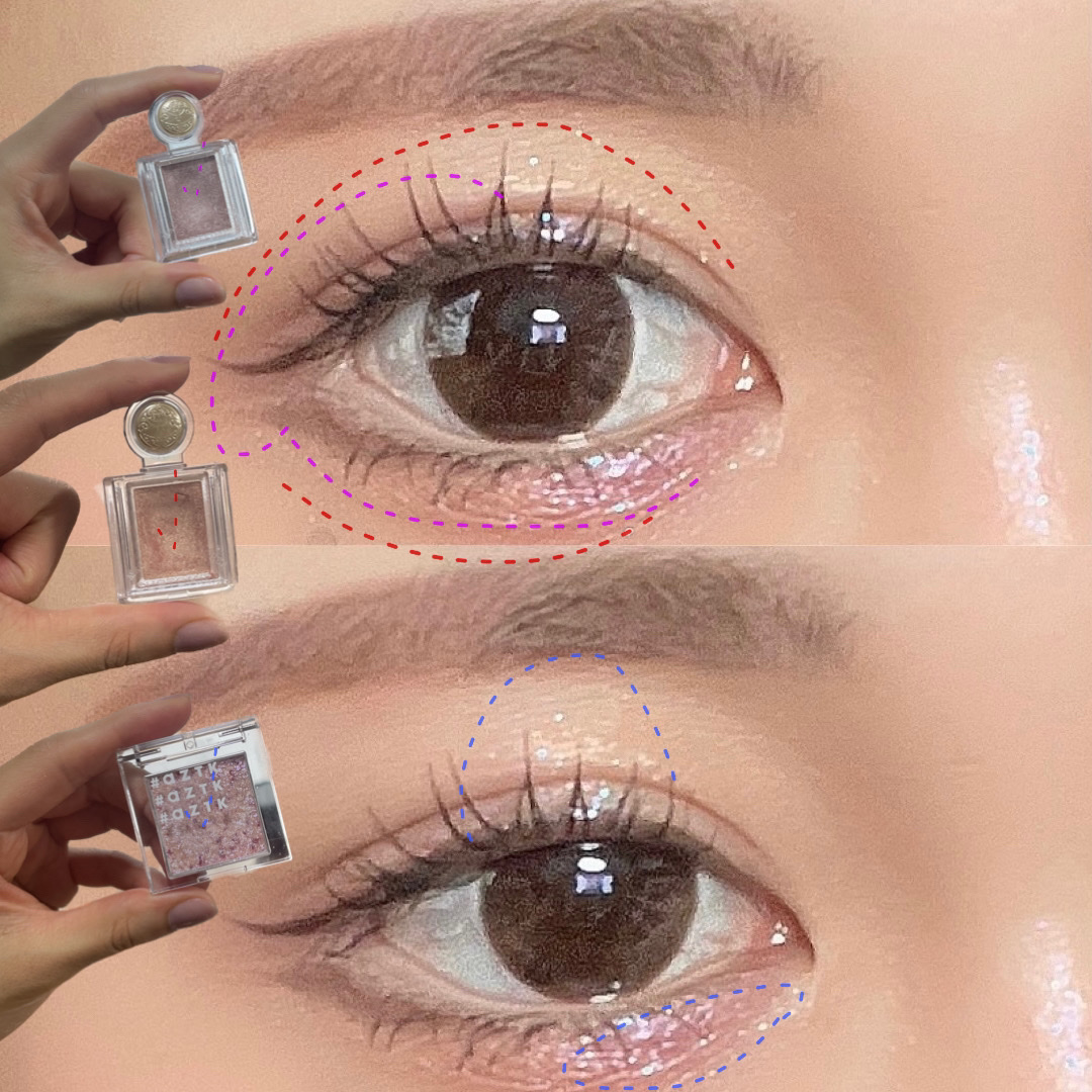 シングルアイシャドウ/aZTK/単色アイシャドウを使ったクチコミ（3枚目）