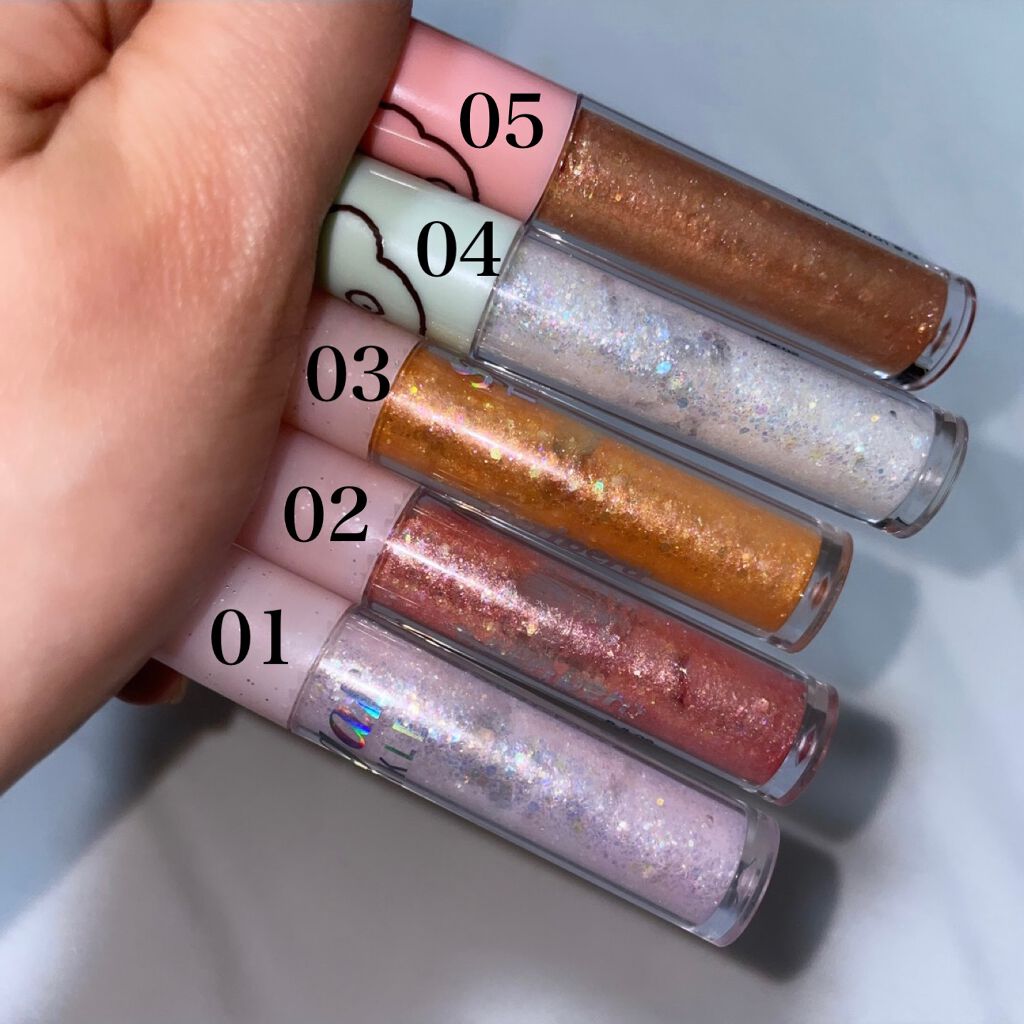 シュガー トゥインクル リキッド グリッター/PERIPERA/グリッターを使ったクチコミ(3枚目)