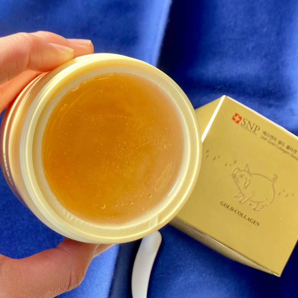 SNP ゴールド コラーゲン スリーピング パック/SNP/シートマスク・パックを使ったクチコミ(2枚目)