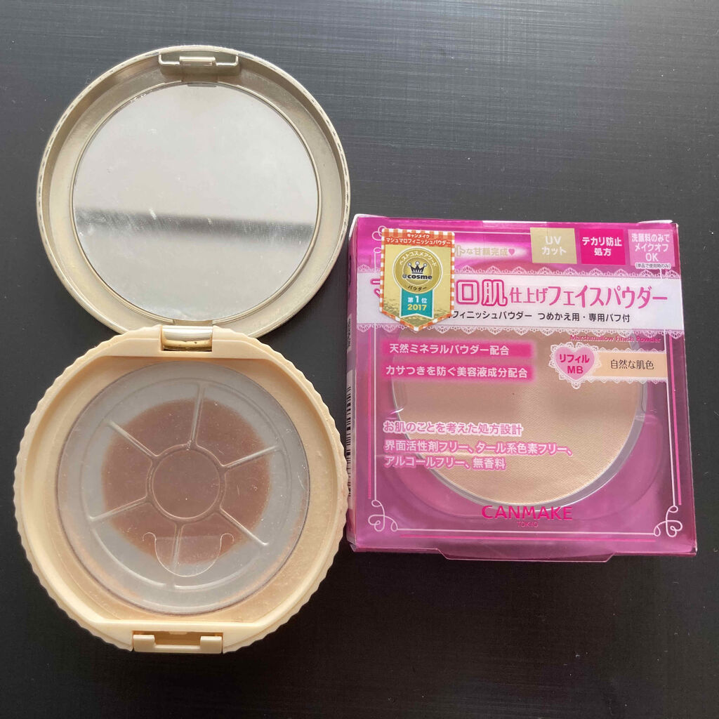 マシュマロフィニッシュファンデーション/キャンメイク/パウダーファンデーションを使ったクチコミ（2枚目）