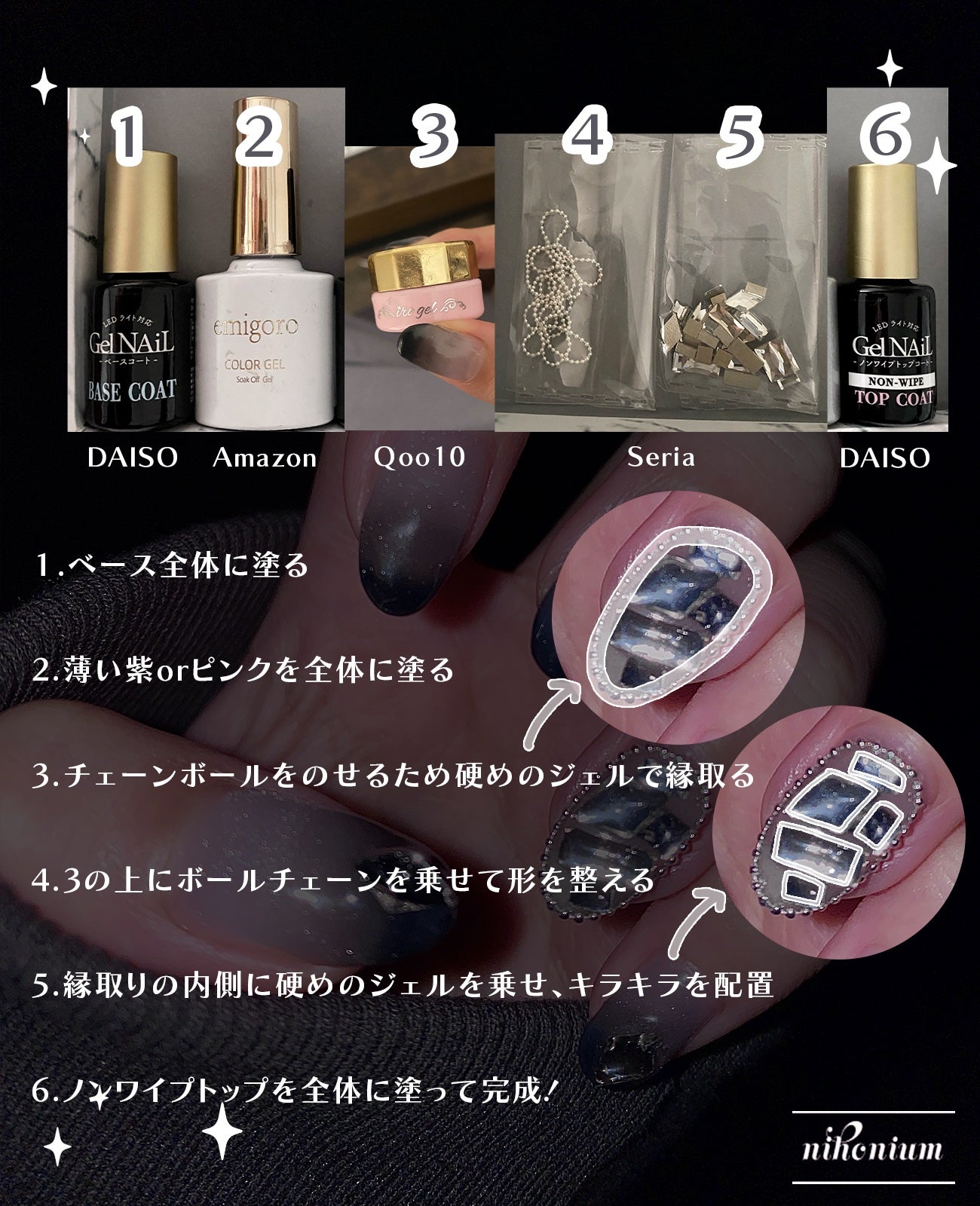 ジェルネイル(ライト対応)/セリア/ジェルネイルを使ったクチコミ(3枚目)