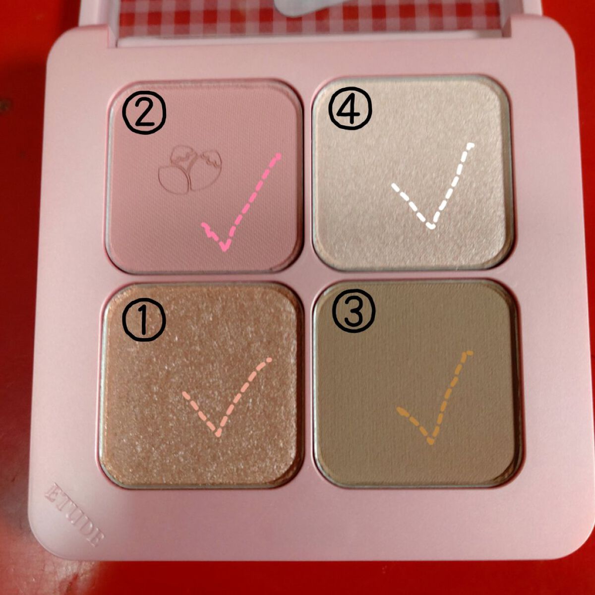 カカオフレンズ　プレイカラーアイズ　/ETUDE/アイシャドウパレットを使ったクチコミ（2枚目）