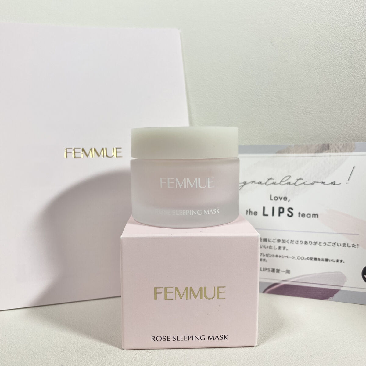 ローズウォーター スリーピングマスク/FEMMUE/フェイスクリームを使ったクチコミ（2枚目）