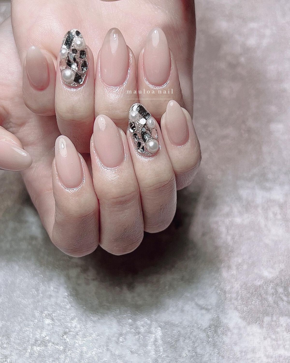 mauloa_nail on LIPS 「・ヌーディーで綺麗め😊🌟いつもありがとうございます💗・・ネイル..」(1枚目)