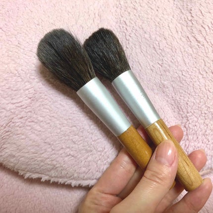 灰リス毛・フェイスブラシ・175mm/無印良品/メイクブラシを使ったクチコミ(1枚目)
