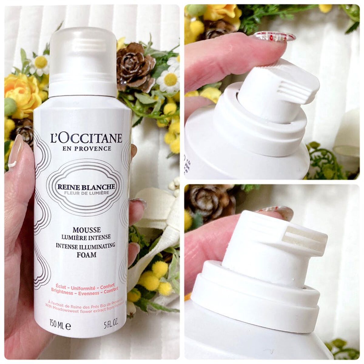 レーヌブランシュ イルミネイティングクレンジングフォーム/L'OCCITANE/泡洗顔を使ったクチコミ（2枚目）