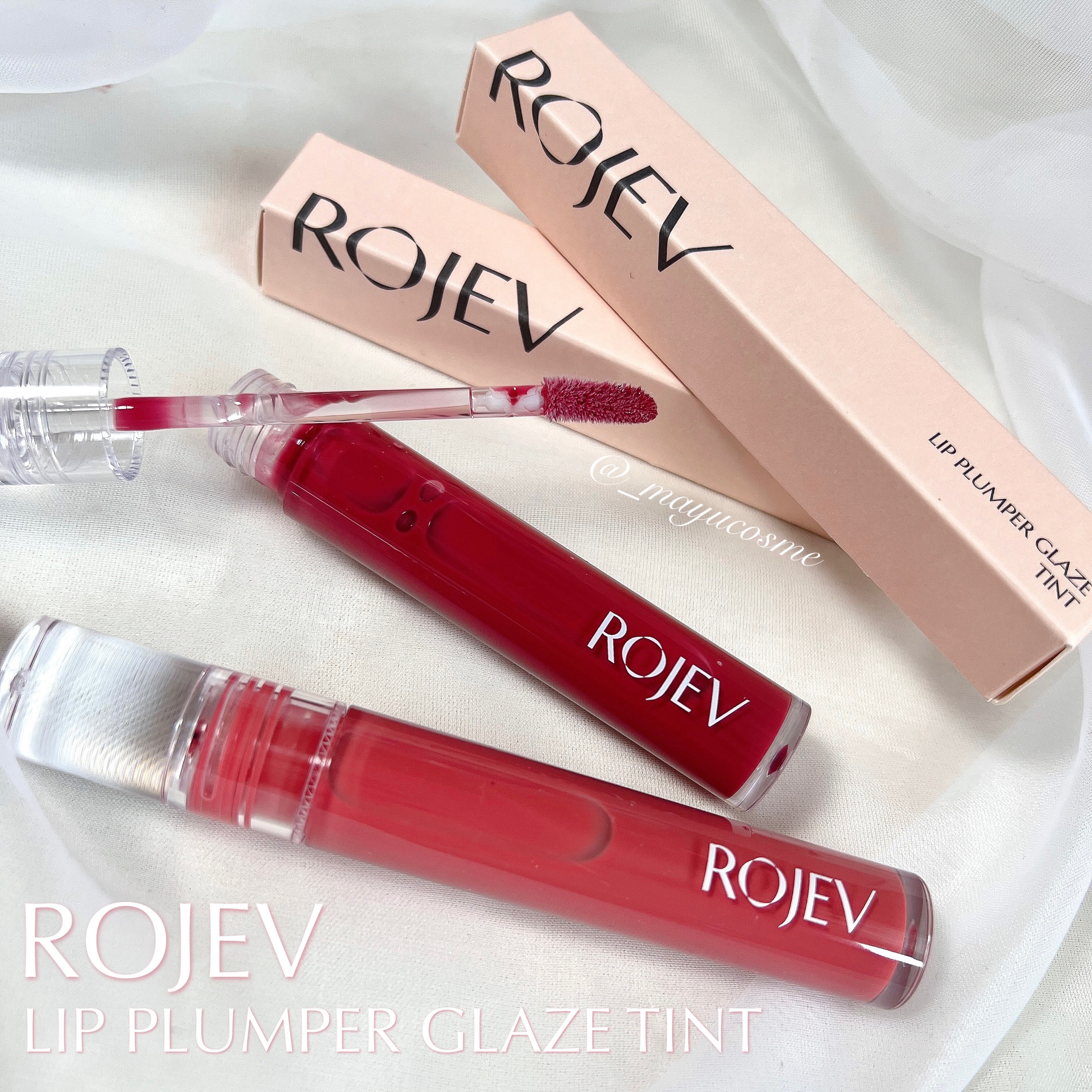 LIP PLUMPER GLAZE TINT/ROJEV/口紅を使ったクチコミ（1枚目）