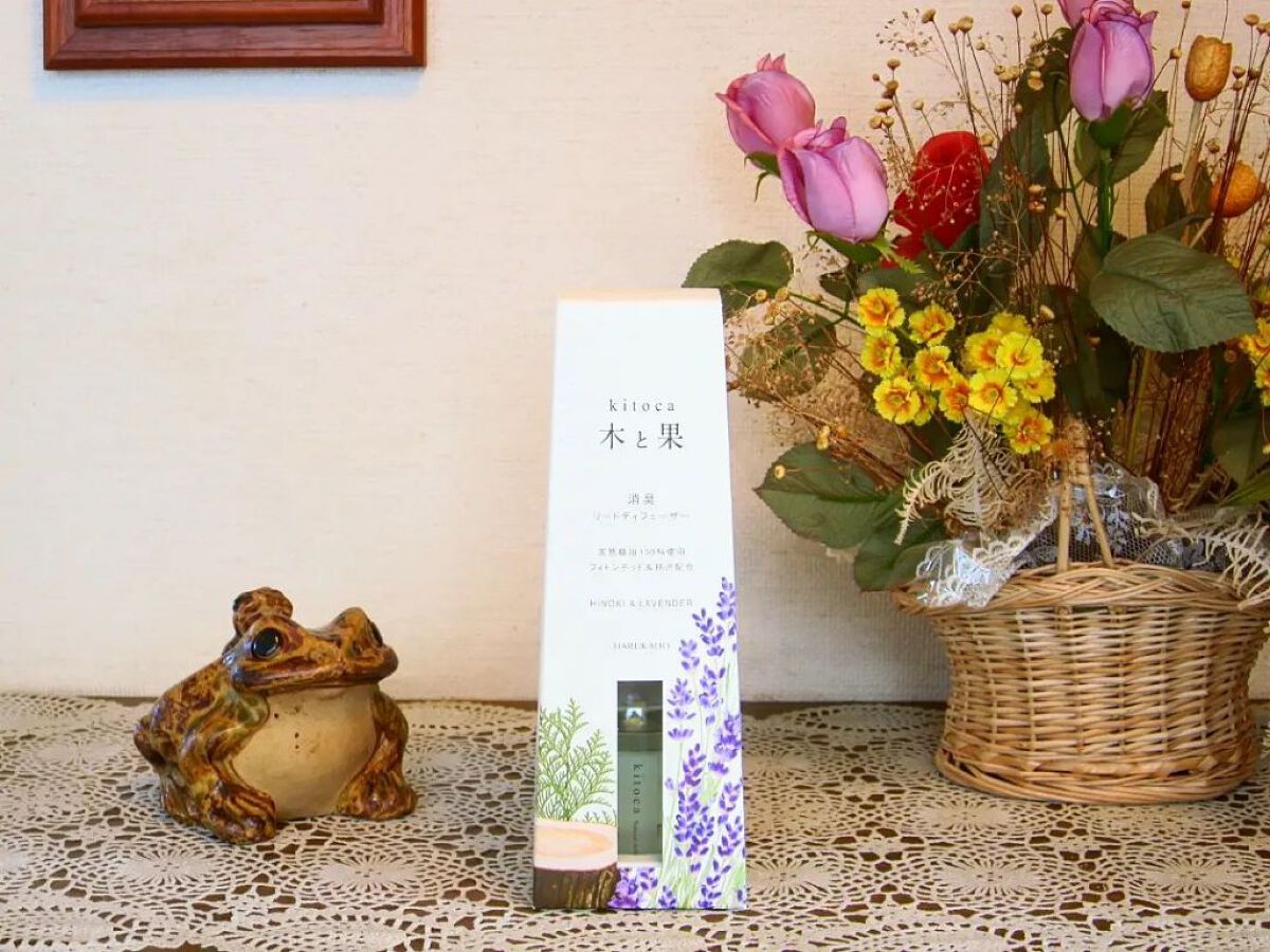 消臭リードディフューザー/Kitoca　木と果/ルームフレグランスを使ったクチコミ（2枚目）