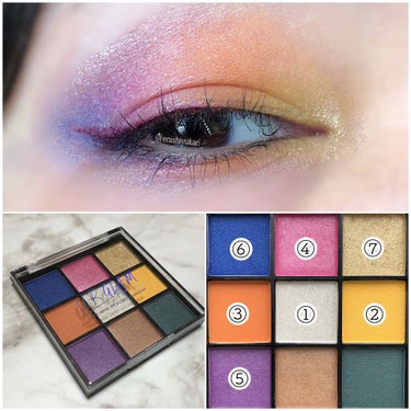 UR GLAM　BLOOMING EYE COLOR PALETTE 03/U R GLAM/パウダーアイシャドウを使ったクチコミ（3枚目）