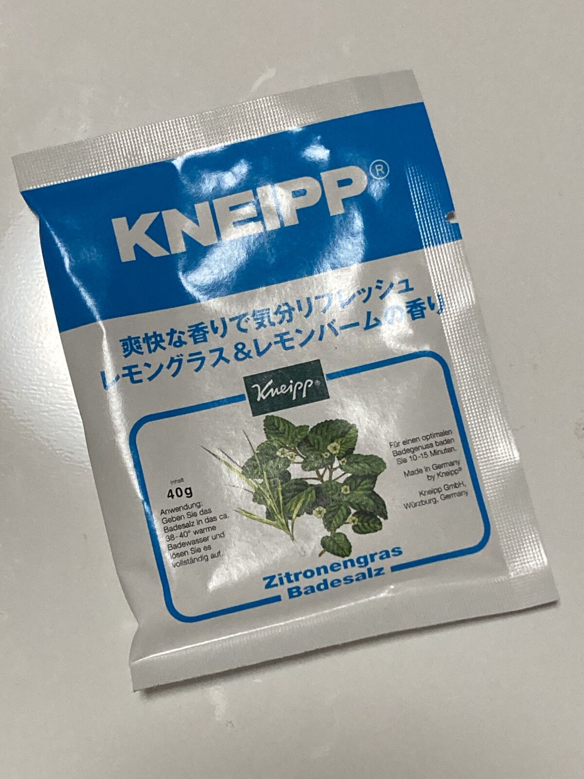 クナイプ バスソルト レモングラス&レモンバームの香り  40g/クナイプ/入浴剤を使ったクチコミ（1枚目）