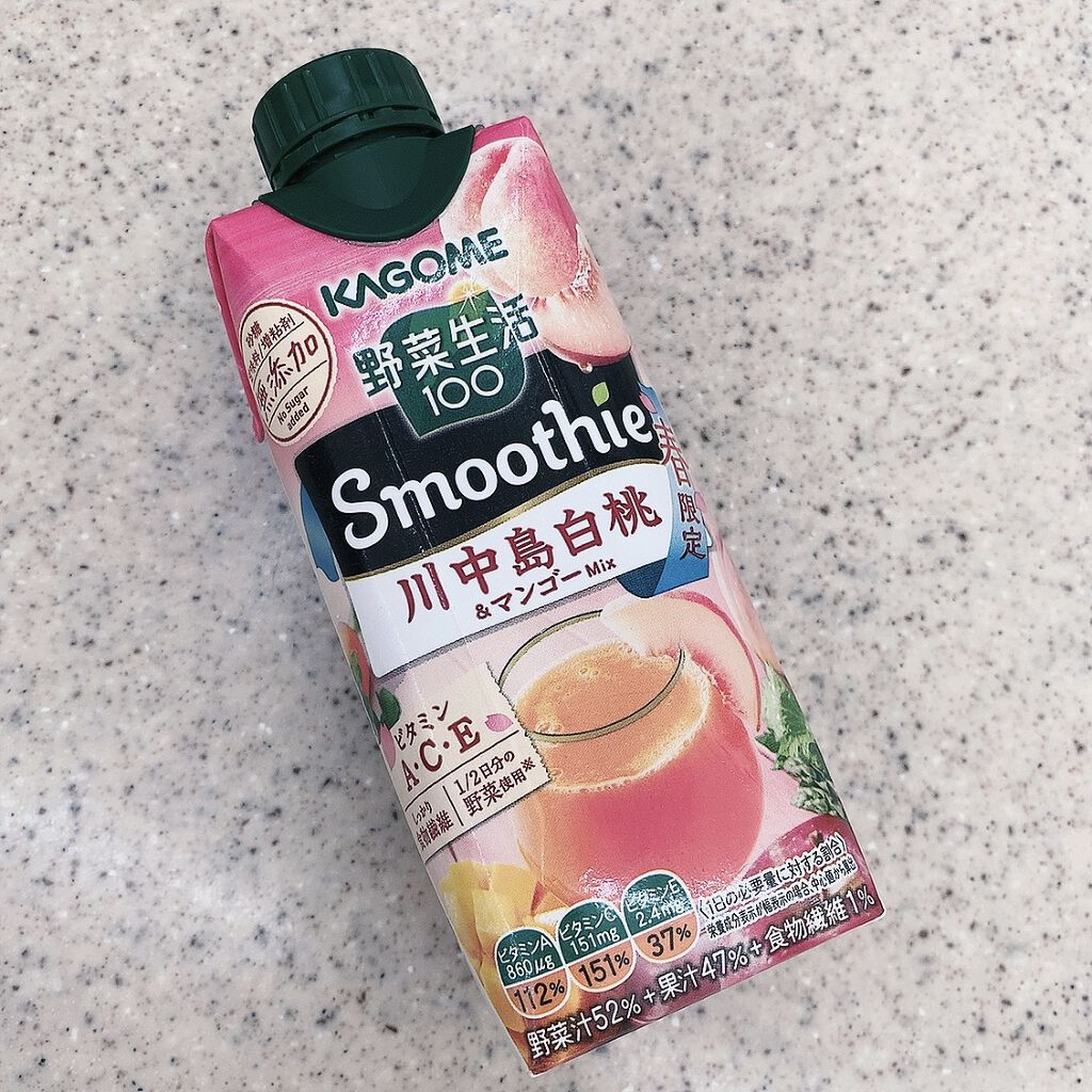 Smoothie 川中島白桃&マンゴーMix/野菜生活１００/スムージーを使ったクチコミ（1枚目）