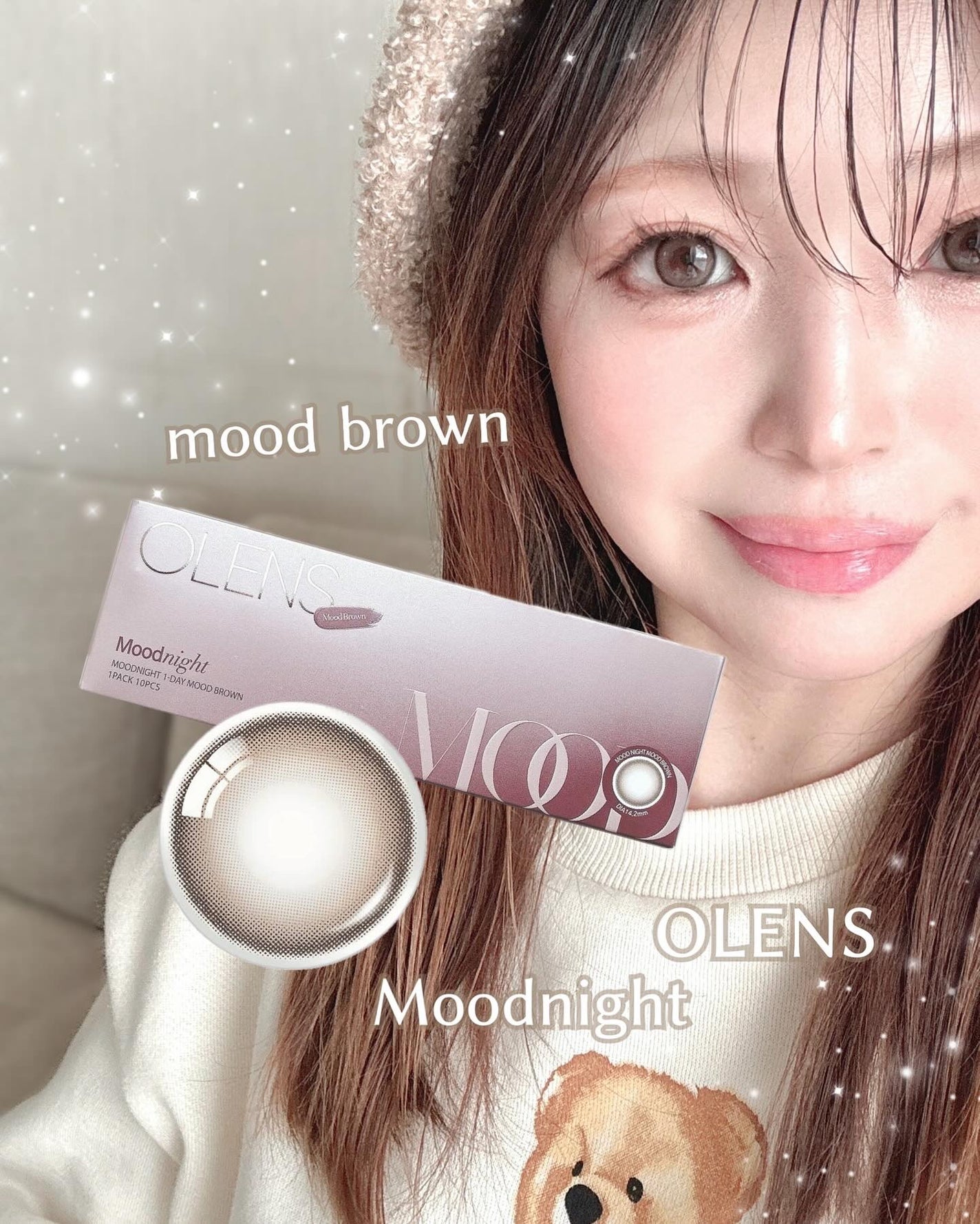 Moodnight 1day/OLENS/カラーコンタクトレンズを使ったクチコミ(1枚目)