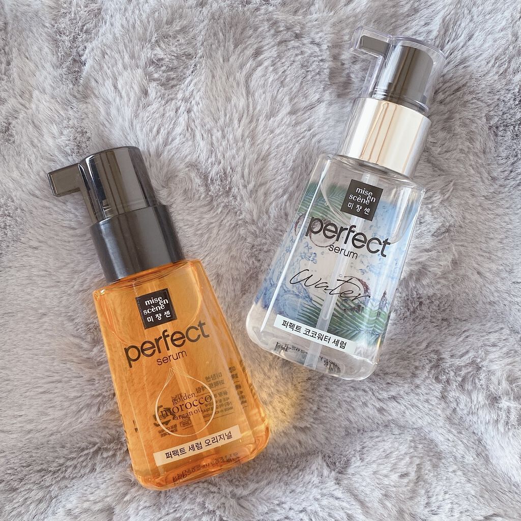 パーフェクトココウォーターセラム/miseenscene/ヘアオイルを使ったクチコミ（1枚目）