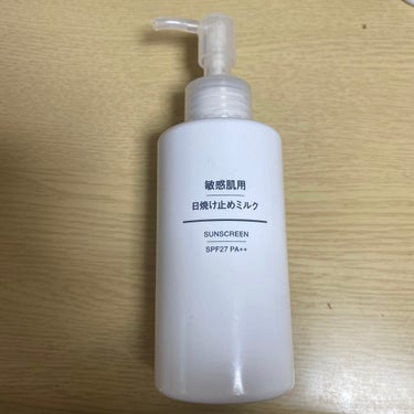 敏感肌用 日焼け止めミルク SPF27・PA++/無印良品/日焼け止め・UVケアを使ったクチコミ（1枚目）