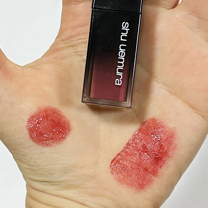  ルージュ アンリミテッド リキッド ラッカー BG 04/shu uemura/口紅を使ったクチコミ（2枚目）