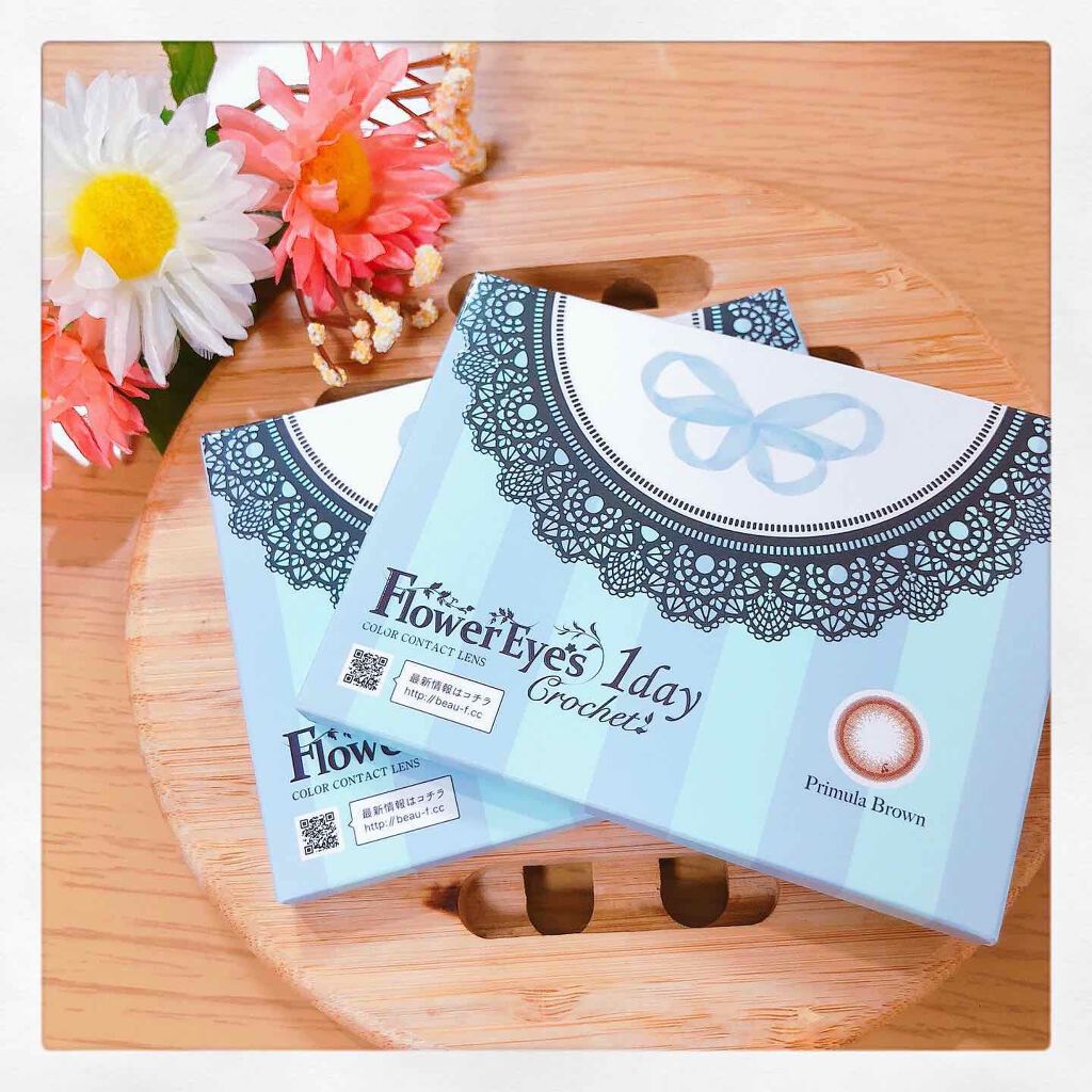 フラワーアイズ ワンデー クロッシェ/株式会社ビューフロンティア/ワンデー（１DAY）カラコンを使ったクチコミ（1枚目）