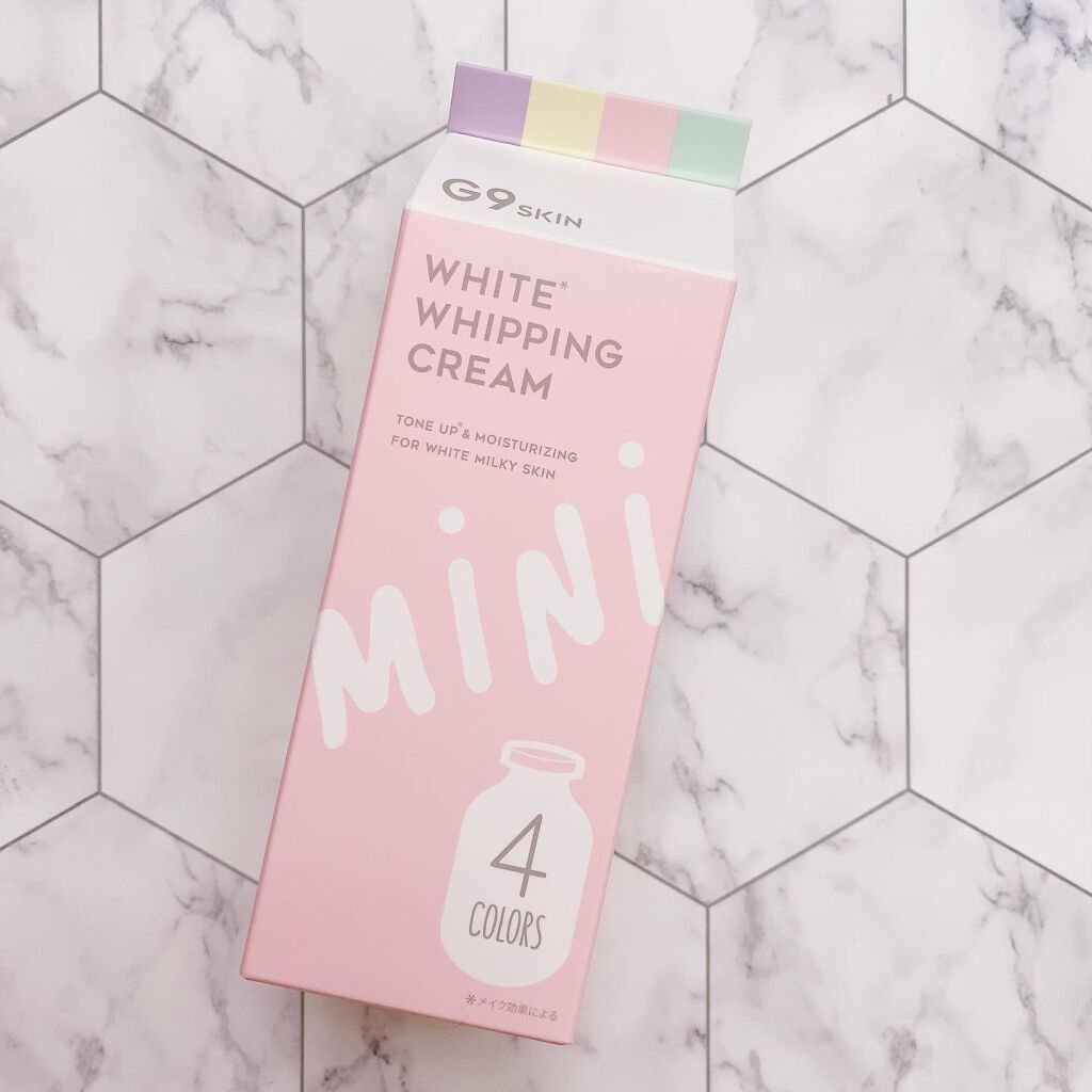 WHITE WHIPPING CREAM mini 4color/G9SKIN/化粧下地を使ったクチコミ（2枚目）