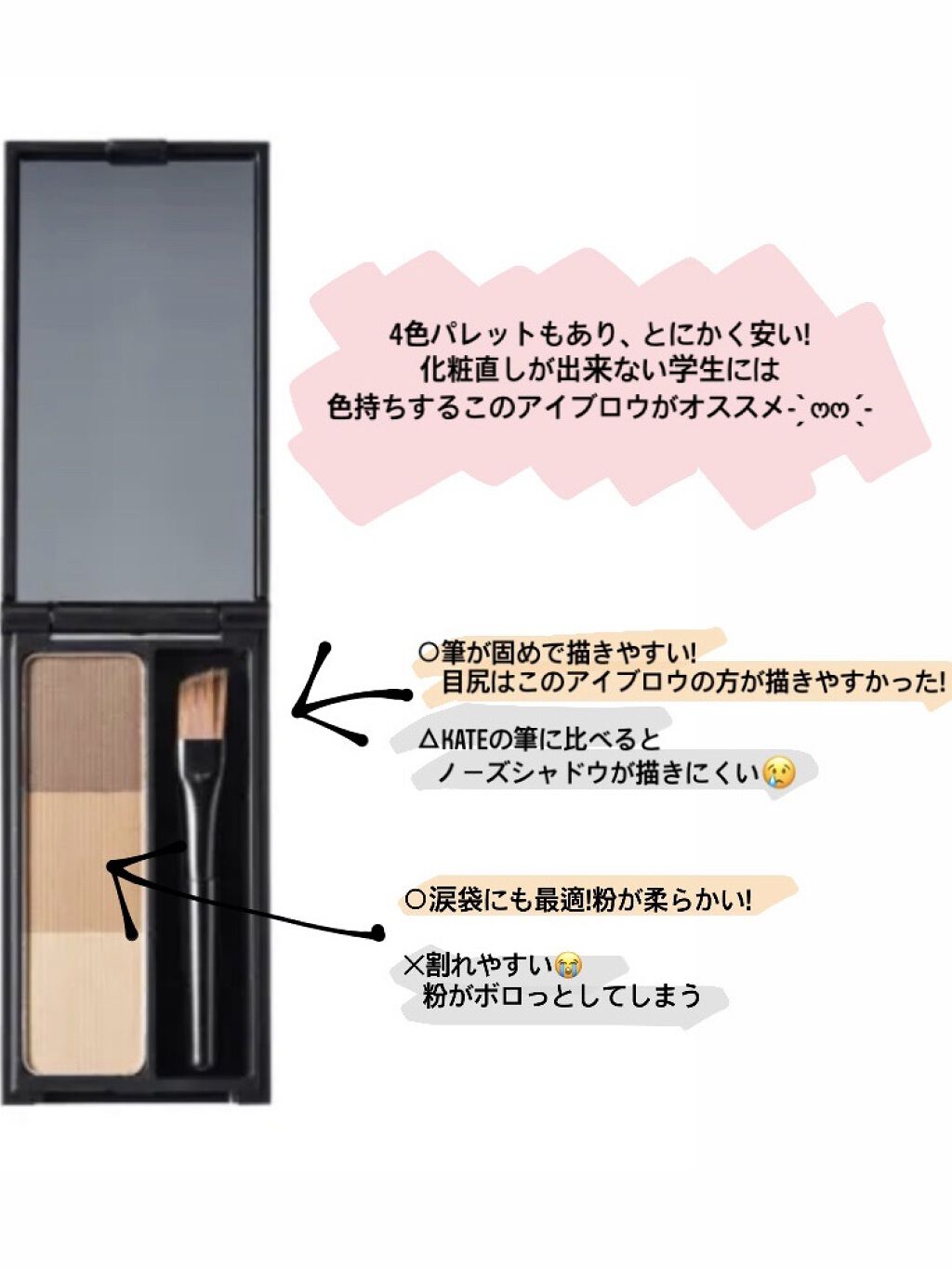 UR GLAM　EYEBROW POWDER/U R GLAM/パウダーアイブロウを使ったクチコミ（1枚目）