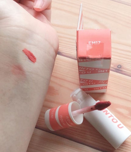 スーパーマットリップ&チークマッド/INTO U/口紅を使ったクチコミ(2枚目)