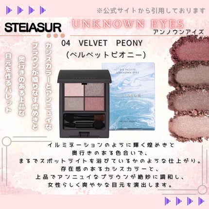 アンノウンアイズ/STEIASUR(ステイアシュール)/アイシャドウパレットを使ったクチコミ(5枚目)