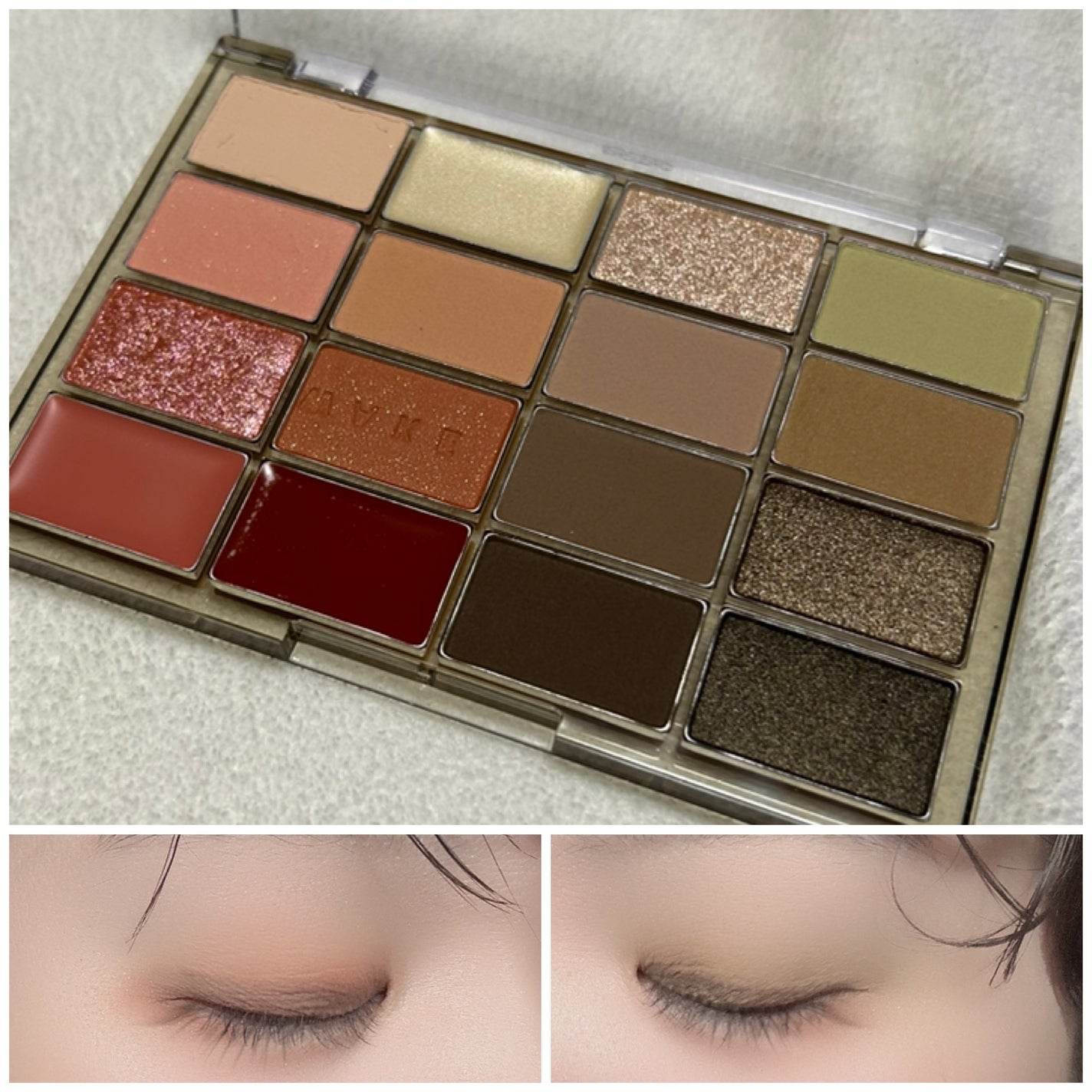 ソフトブラーリングアイパレット/wakemake/アイシャドウパレットを使ったクチコミ(3枚目)