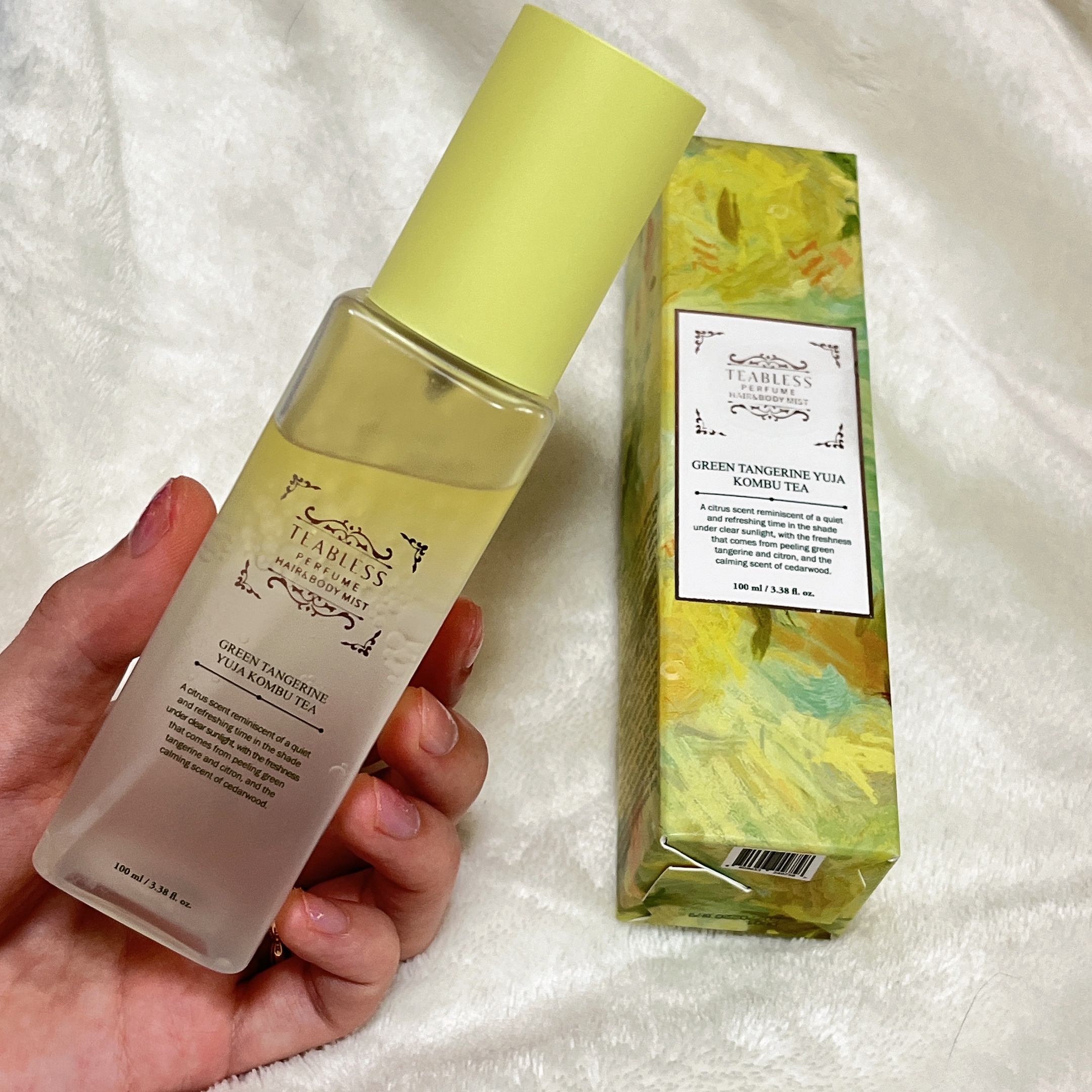 清柑柚子コンブチャパフュームヘア&ボディミスト/TEABLESS/ヘアミストを使ったクチコミ（1枚目）