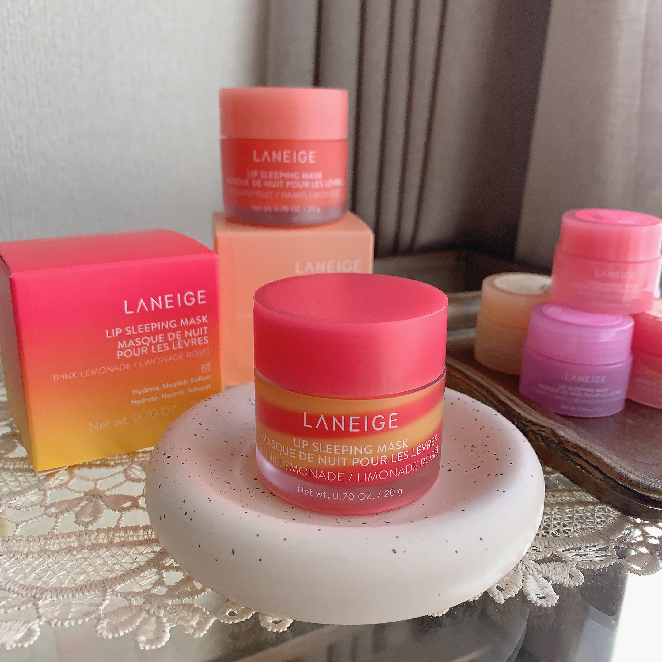 リップスリーピングマスク ピンクレモネード/LANEIGE/リップマスクを使ったクチコミ（1枚目）