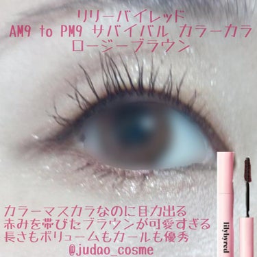 ナイントゥナイン サバイバルカラーカラ 02 Rosy Brown/lilybyred/マスカラを使ったクチコミ（1枚目）