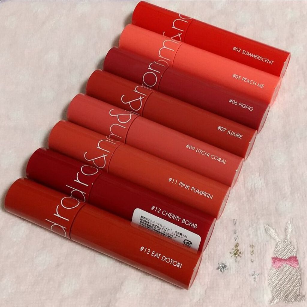 ジューシーラスティングティント/rom&nd/リップティントを使ったクチコミ（1枚目）