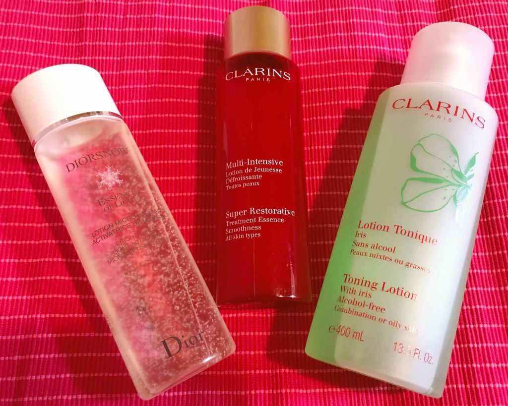 CLARINS トーニング ローション コンビネーション／オイリーのクチコミ「トーニングローション⇨朝スノー 夜スープラ
インナードライなので水分補給が大事です。
スープラ.....」（1枚目）