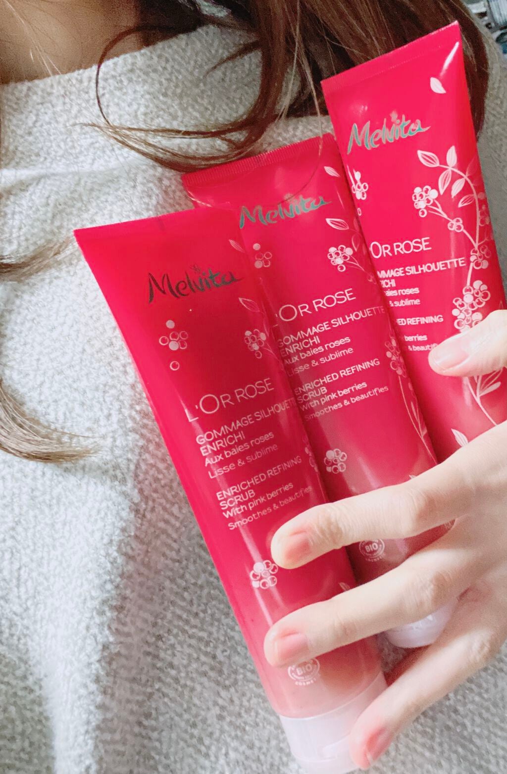 ロゼエクストラ オイルイン ウォッシュスクラブ/Melvita/ボディスクラブを使ったクチコミ(1枚目)