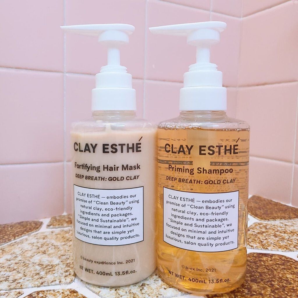 プライミングシャンプー/フォーティファイングヘアマスク ゴールドクレイ/クレイエステ/サロンシャンプーを使ったクチコミ(2枚目)