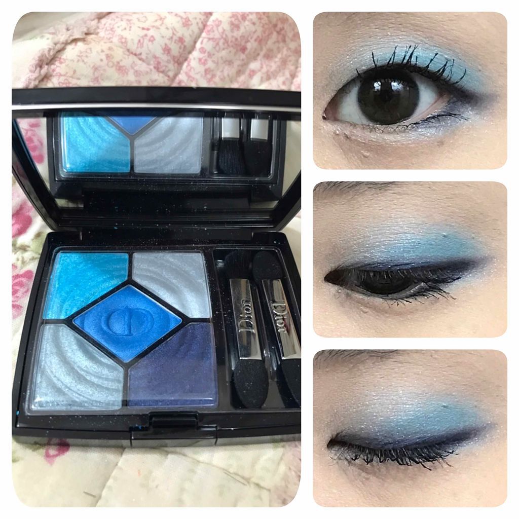 ディオールショウ サンク クルール　アイシャドウ　パレット　ブルー系 サンク クルール｜Diorの口コミ - ブルーメイクしてみました お家から