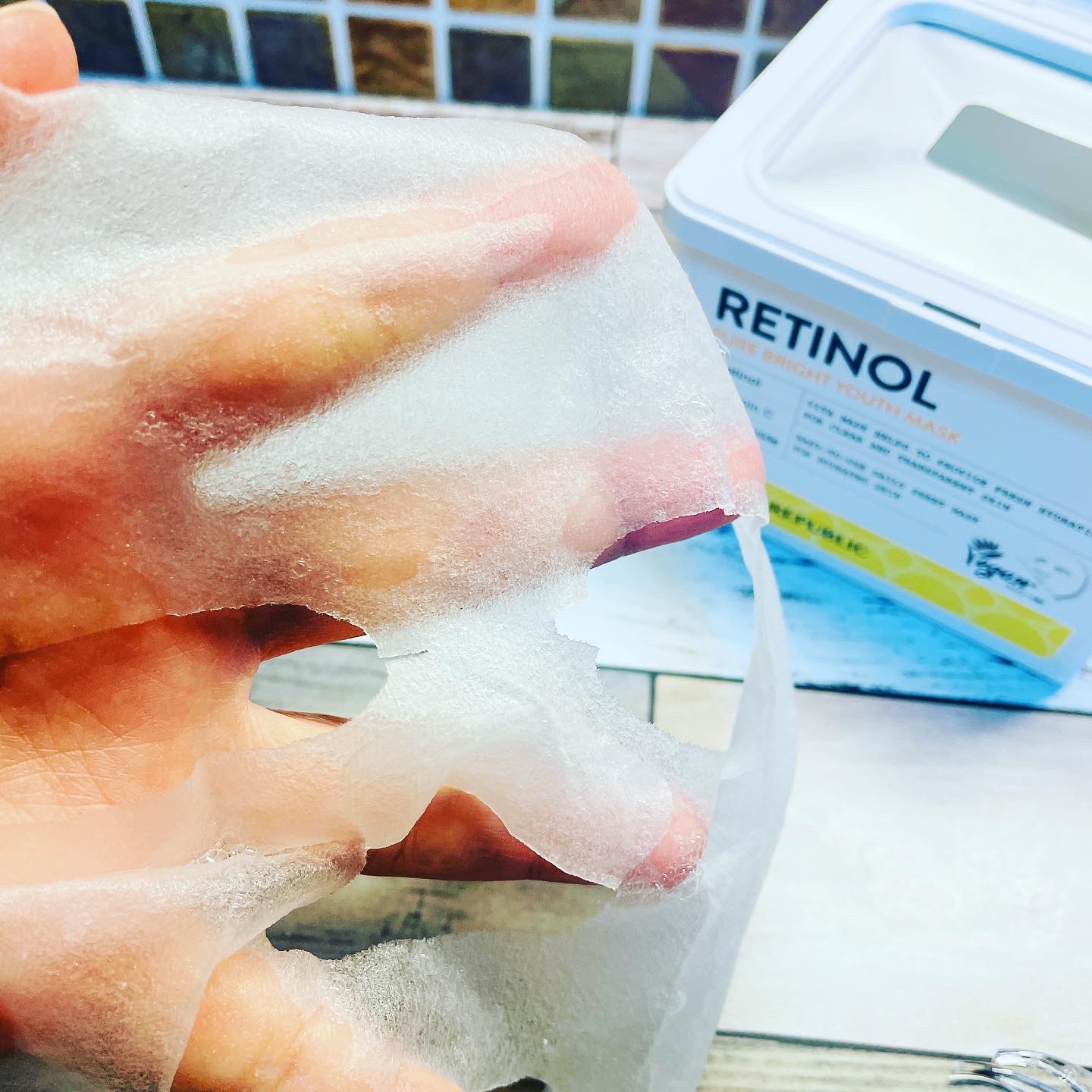 キューブマスク レチノール/ネイチャーリパブリック/シートマスク・パックを使ったクチコミ（3枚目）