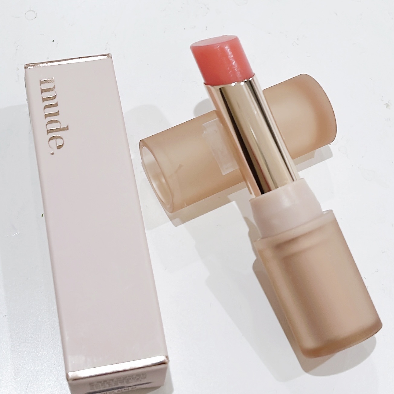 ベアーシャインリップバーム 01 COZY ROSY/mude./口紅を使ったクチコミ（1枚目）