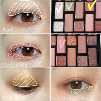 ボーン ディス ウェイ ザ ナチュラル ヌード アイシャドウ パレット/Too Faced/アイシャドウパレットを使ったクチコミ(3枚目)