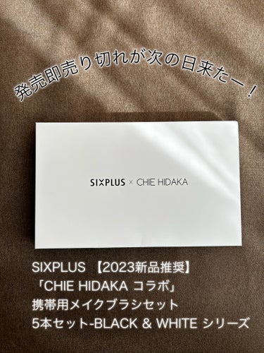 「CHIE HIDAKA コラボ」携帯用メイクブラシセット5本セット-BLACK & WHITE シリーズ /SIXPLUS/メイクブラシを使ったクチコミ（1枚目）