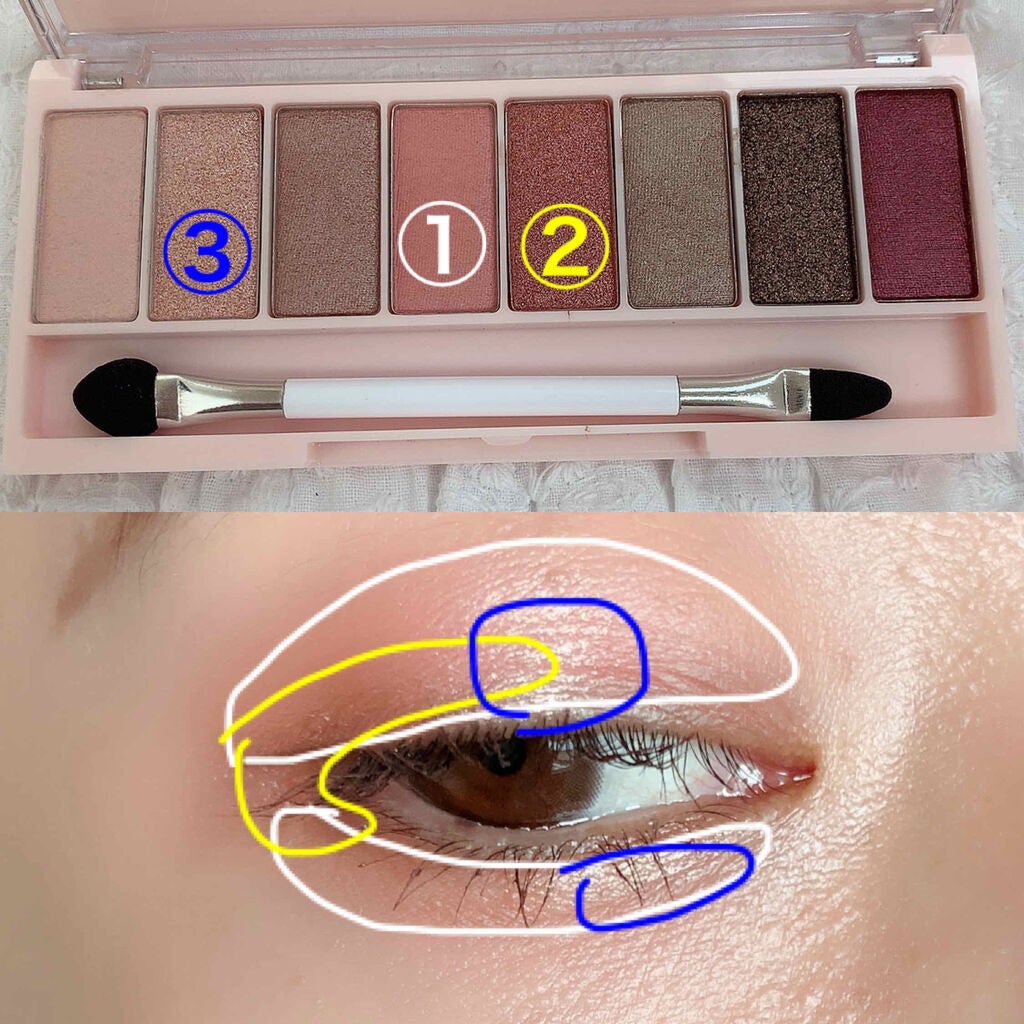 8色アイパレット/KIREI FACTORY/アイシャドウパレットを使ったクチコミ(3枚目)