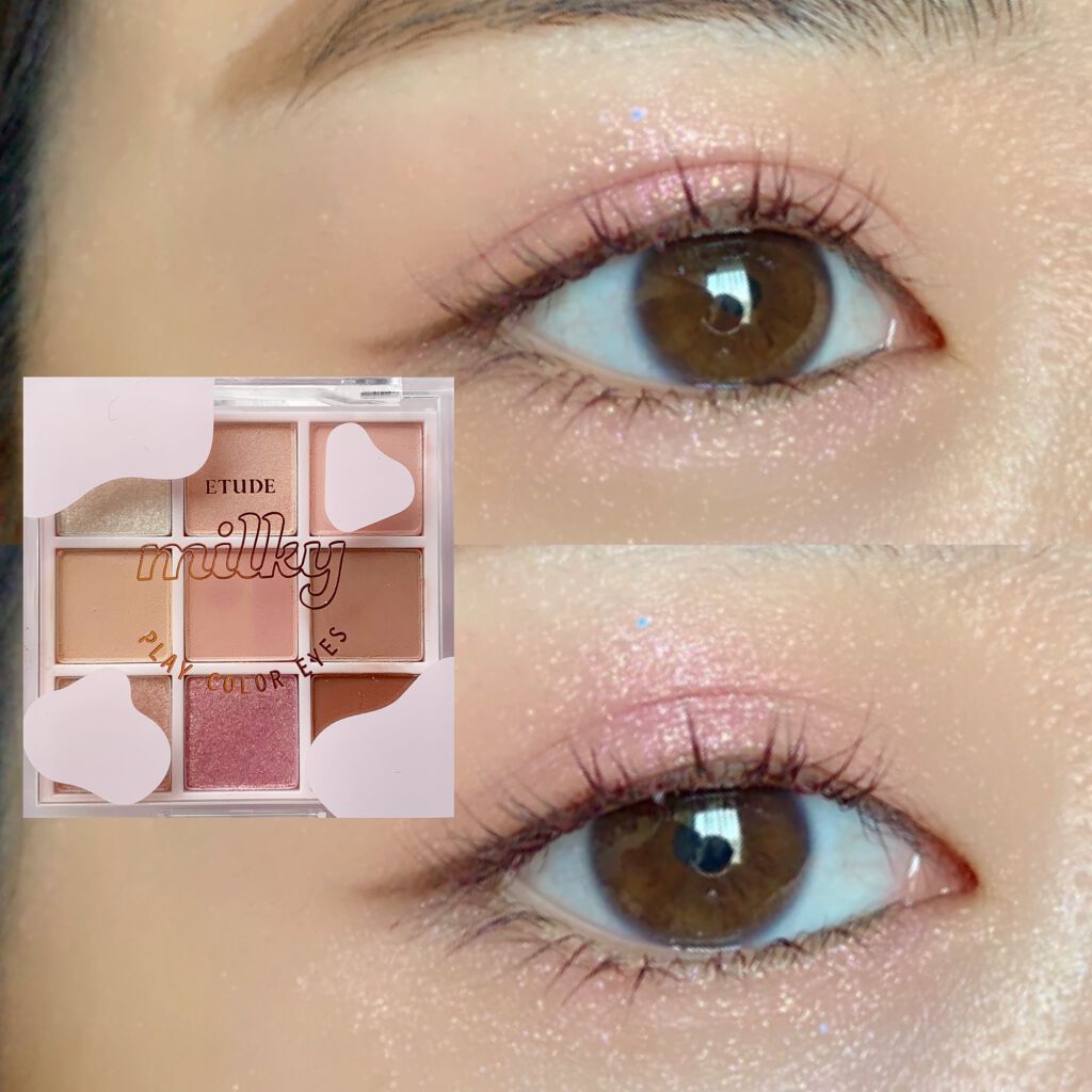 プレイカラーアイズ ≪ミルキーコレクション≫/ETUDE/アイシャドウパレットを使ったクチコミ（3枚目）