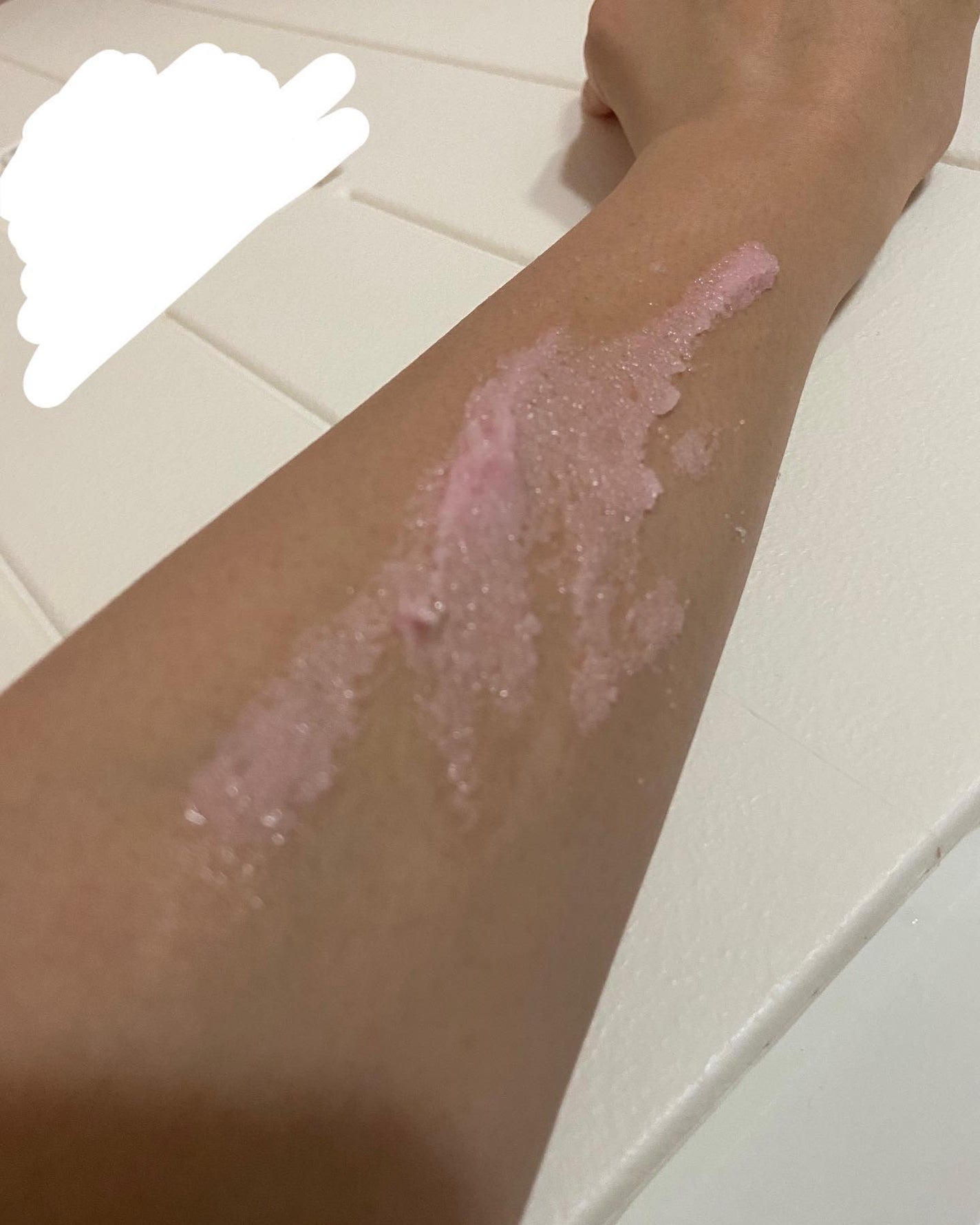 Q+Me スウィート ボム タラソ スクラブ/AGARISM/バスト・ヒップケアを使ったクチコミ(4枚目)