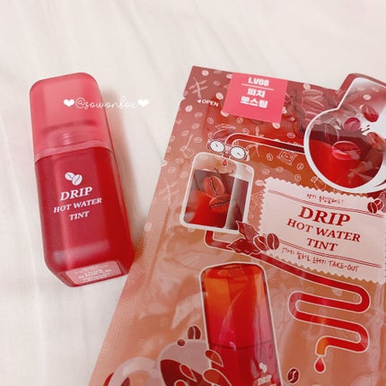 ドリップホットウォーターティント/BLACK ROUGE/リップティントを使ったクチコミ(7枚目)