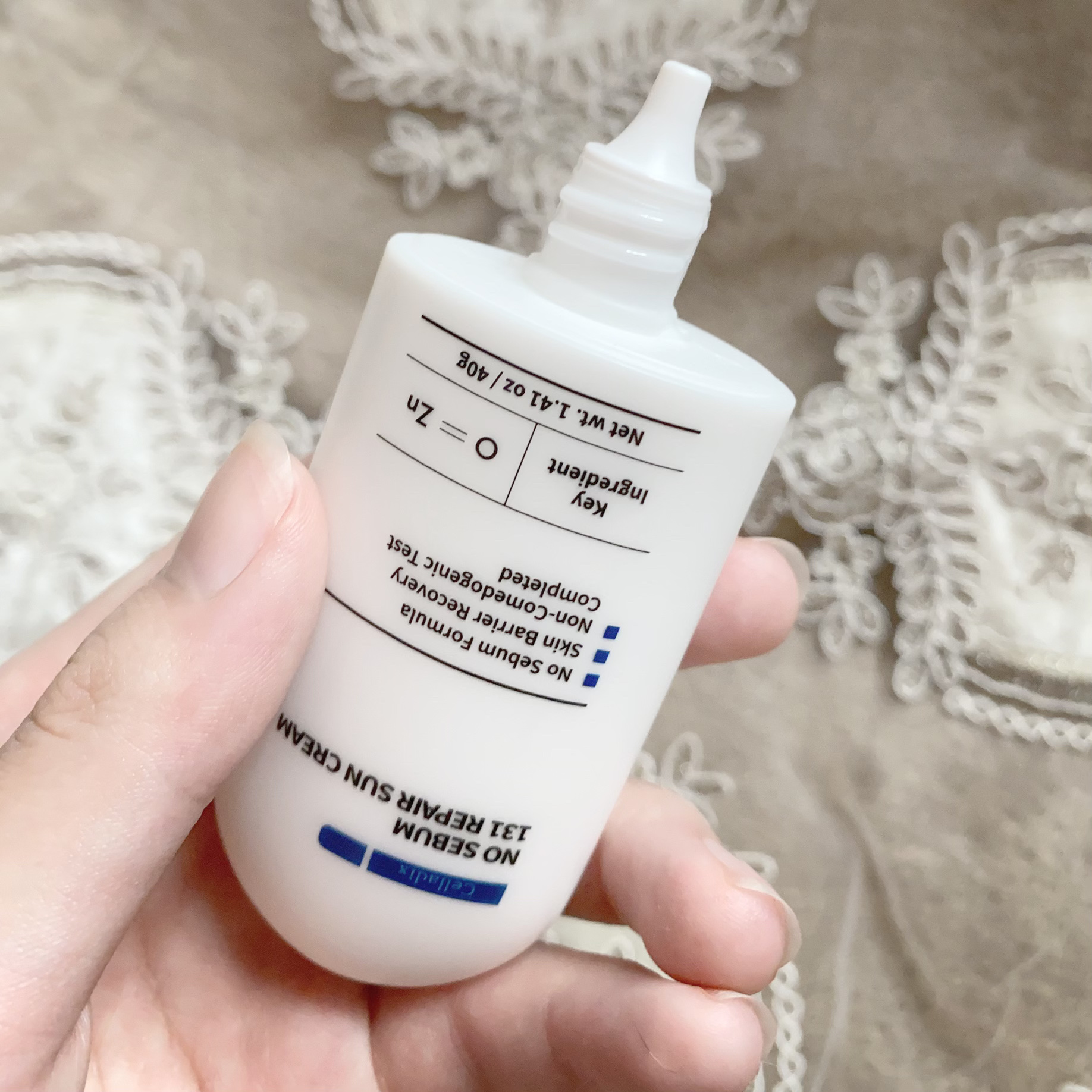 ノーセバム131リペア日焼け止めクリーム/Celladix/日焼け止めクリームを使ったクチコミ（3枚目）