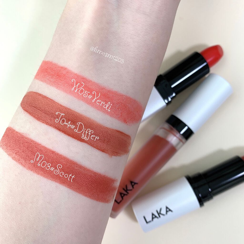 スムースマットリップスティック/Laka/口紅を使ったクチコミ(1枚目)