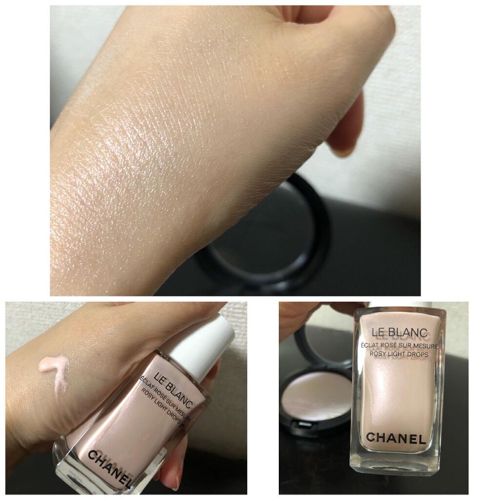ル ブラン ロージー ドロップス/CHANEL/リキッドハイライトを使ったクチコミ（3枚目）