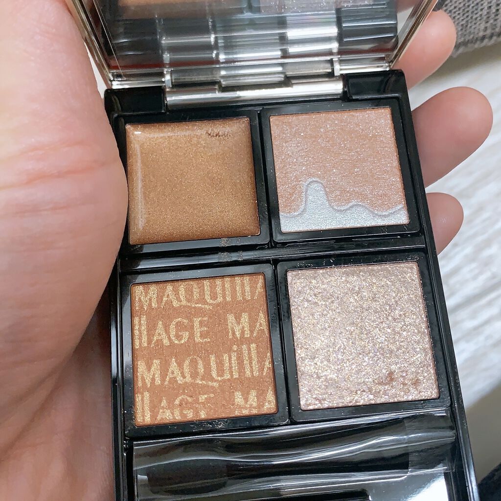 ドラマティックアイカラー (パウダー)/(クリーム)/マキアージュ/アイシャドウパレットを使ったクチコミ（2枚目）