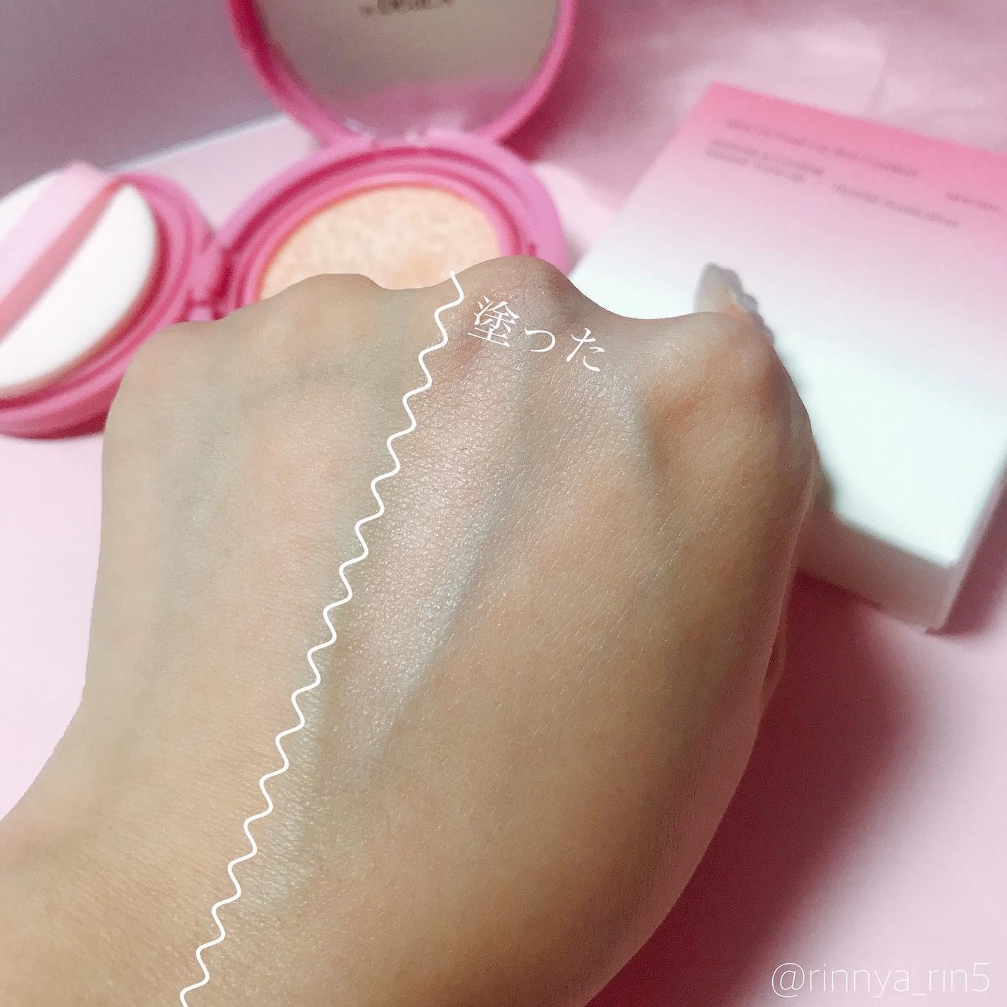 スリムフィットトーンアップサンクッション/Dear.A/日焼け止めローションを使ったクチコミ(5枚目)