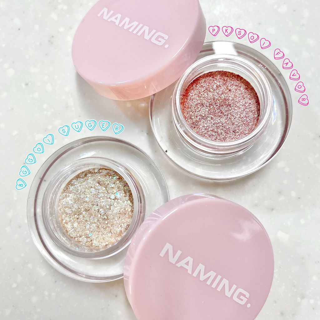 ネイミングスパークルアイグリッターポット BGG01 SUGAR/NAMING./グリッターを使ったクチコミ（1枚目）