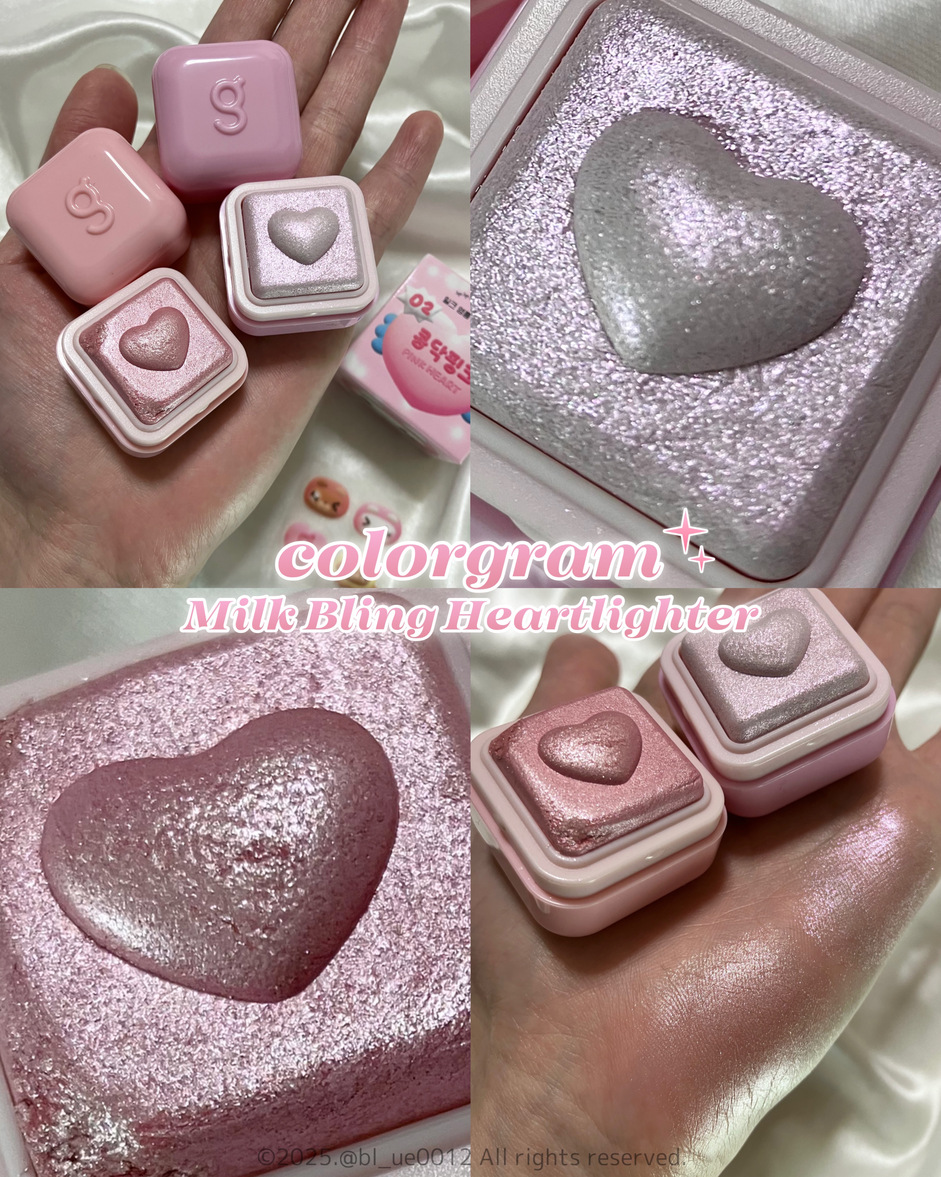 ミルクブリンハートライター/Colorgram/パウダーハイライトを使ったクチコミ（1枚目）